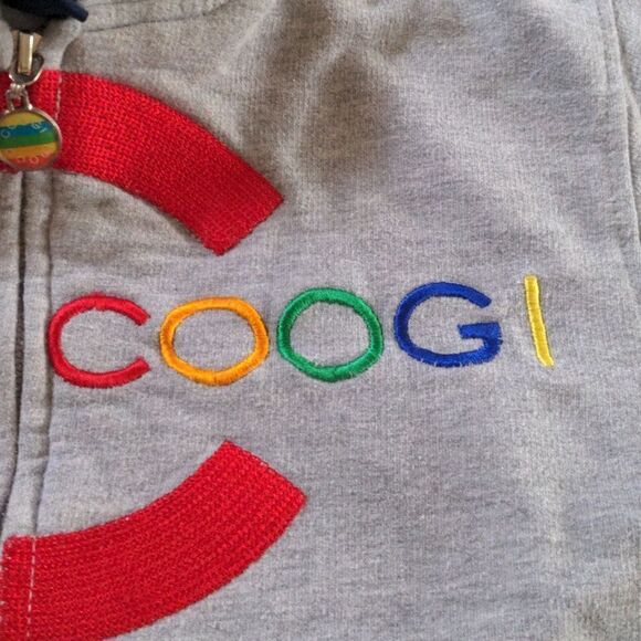 Coogi gray zip up hoodie with rainbow embroidery - Picture 6 of 7